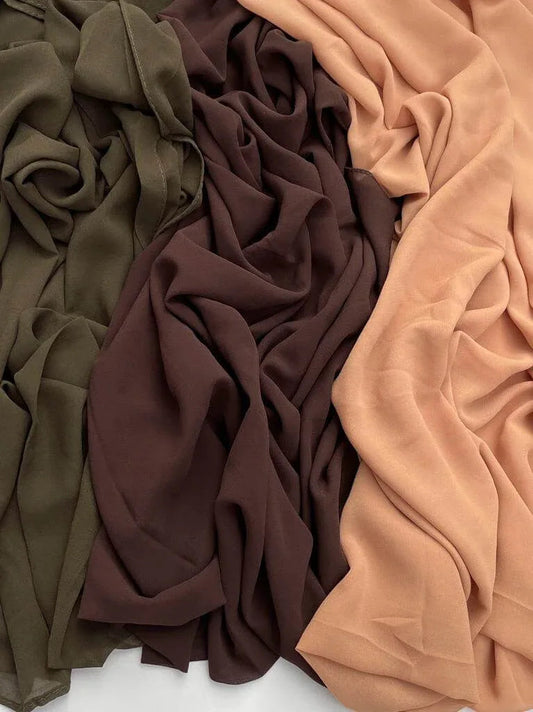 Maxi premium chiffon umber brown hijab