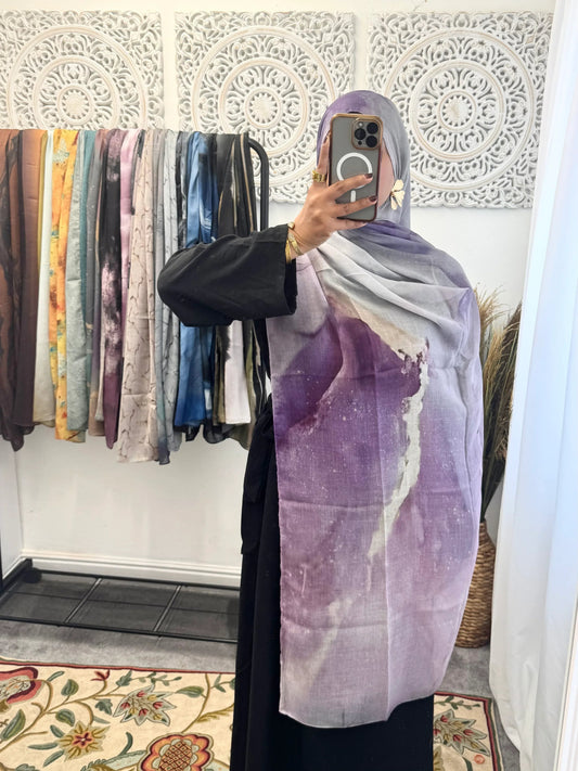 Water coloured Modal Printed Venus Hijab