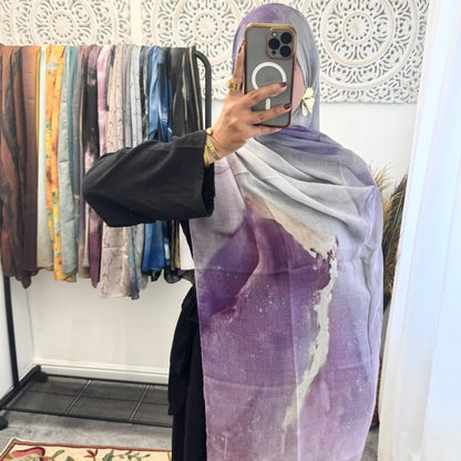 Water coloured Modal Printed Venus Hijab